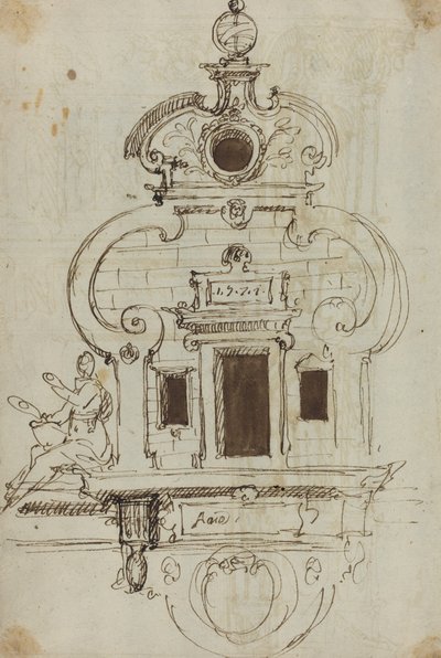 Monument Mural avec une Sphère Armillaire [verso] - German or Austrian 16th Century
