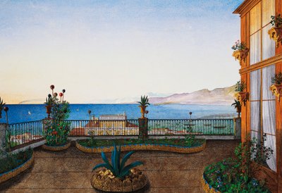 Terrasse au premier étage de la Villa Lazzarovic - Germano Prosdocimi