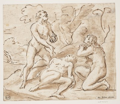 Adam et Ève pleurant sur le corps d
