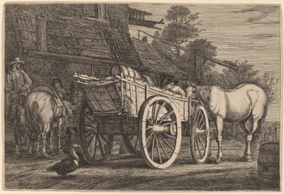 Le chariot à quatre roues - Gerrit Claesz Bleker