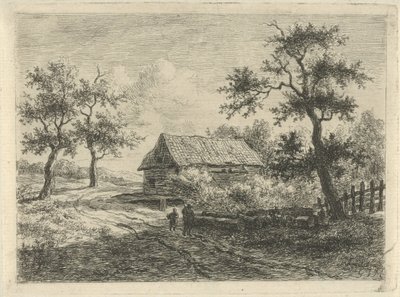 Paysage avec deux figures en chemin - Gerrit Jan Michaëlis