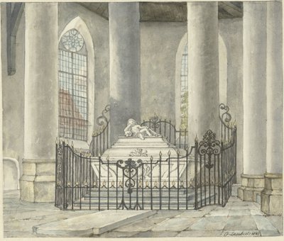 Monument funéraire de Catharina Alida van der Dussen, dans une église à Culemborg - Gerrit Lamberts
