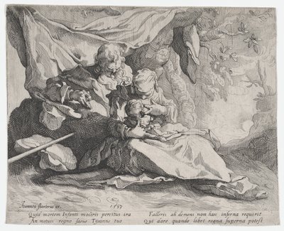 Le Repos pendant la Fuite en Égypte, 1593 - Gerrit Pietersz Sweelink