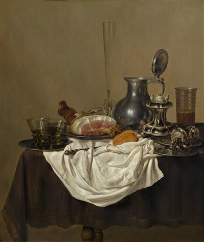 Nature morte avec jambon - Gerrit Willemsz. Heda