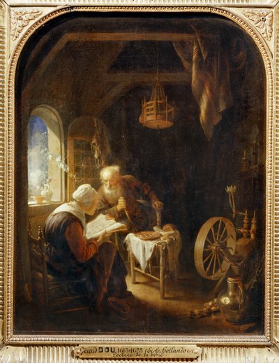 La lecture de la Bible ou Anne et Tobie ... - Gerrit or Gerard Dou