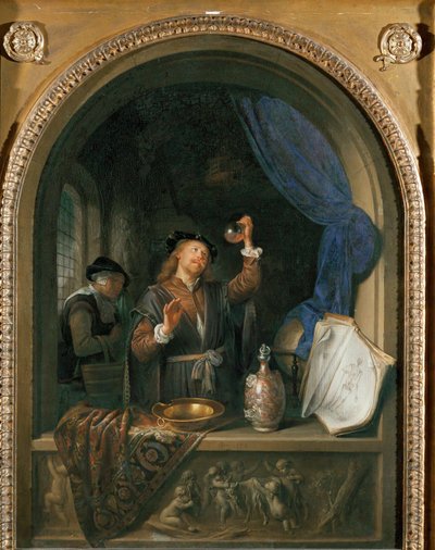 Le médecin (peinture sur bois de chêne) - Gerrit or Gerard Dou