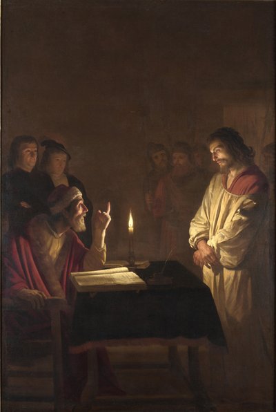 Le Christ devant le grand prêtre, vers 1617 - Gerrit van Honthorst