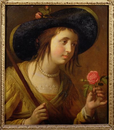 Princesse Sophia de Bohême (1630-1714), mère de George I en bergère - Gerrit van Honthorst