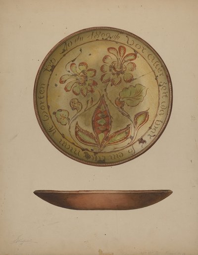 Assiette allemande de Pennsylvanie - Giacinto Capelli