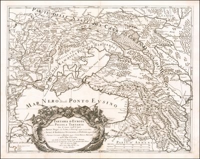 Carte de la Petite Tartarie de 1684 par Giacomo Cantelli da Vignola - Giacomo Cantelli