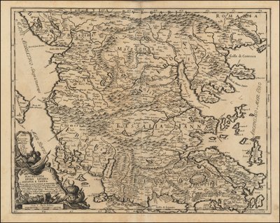 1684 carte de la Thessalie et de la Macédoine par Giacomo Cantelli da Vignola - Giacomo Cantelli