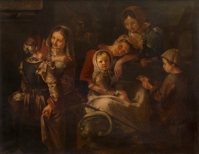 Femmes et enfants paysans - Giacomo Francesco Cipper