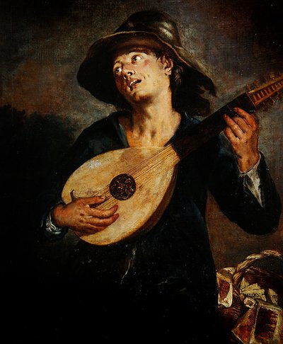 Chanteur avec un luth - Giacomo Francesco Cipper