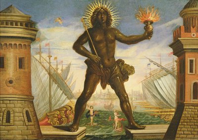 Prologue : le port avec le Colosse de Rhodes - Giacomo Torelli