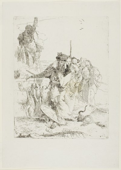Six Personnes Regardant un Serpent, de Scherzi - Giambattista Tiepolo