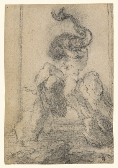Un dieu marin avec un dauphin - Gian Lorenzo Bernini
