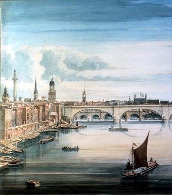Vue ouest du nouveau pont de Londres et de l
