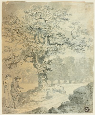 Paysage avec deux figures masculines - Gilbert Stuart Newton