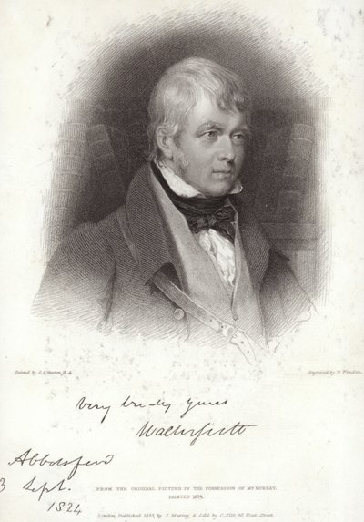 Portrait de Sir Walter Scott - Gilbert Stuart Newton