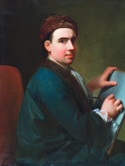 Autoportrait (huile sur toile) - Giles Hussey