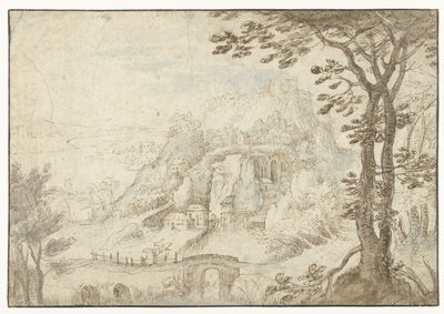 Paysage montagneux avec une rivière - Gilles van Coninxloo (II)