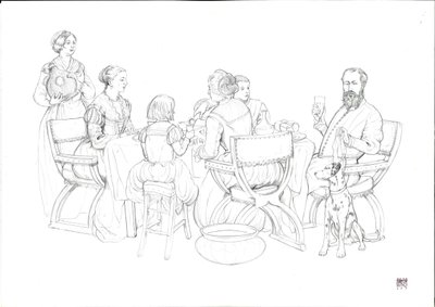 Vie quotidienne Renaissance : famille bourgeoise lors d