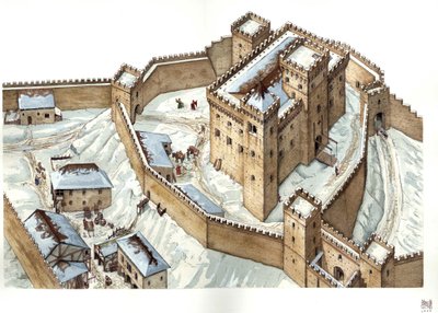 Architecture médiévale : reconstruction du château de la ville d