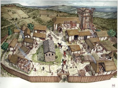 Moyen Âge : vue aérienne d