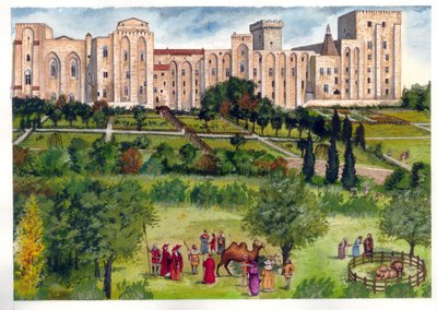 Moyen Âge : vue du Palais des papes d