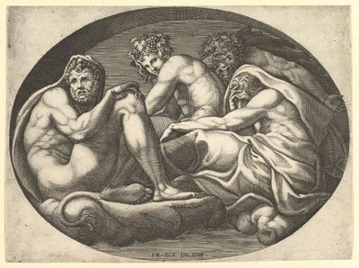 Hercule, Bacchus, Pan et Saturne, d