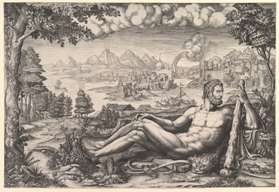 Hercule se reposant de ses travaux, 1567 - Giorgio Ghisi