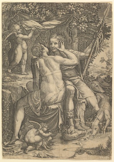 Vénus et Adonis - Giorgio Ghisi