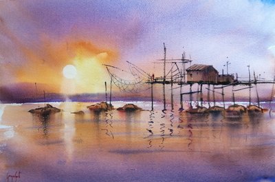 La jetée de pêche « Golden Hour » - Giorgio Gosti
