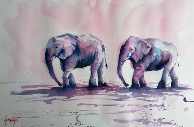 La marche des éléphants roses - Giorgio Gosti