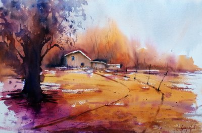 Paysage automnal rustique - Giorgio Gosti