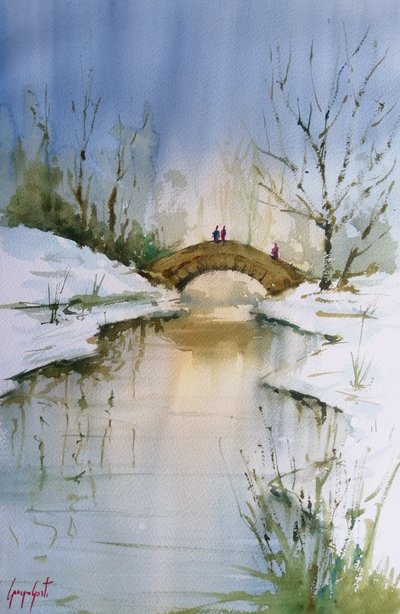 Réflexion sur le pont d