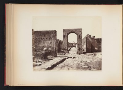 Vue de la Strada Mercurio à Pompéi, Italie - Giorgio Sommer (attributed to)