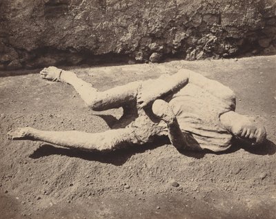Moulage humain, Pompéi, 1873 (photo) - Giorgio Sommer