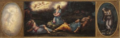 Christ au Mont des Oliviers avec deux figures allégoriques - Giorgio Vasari