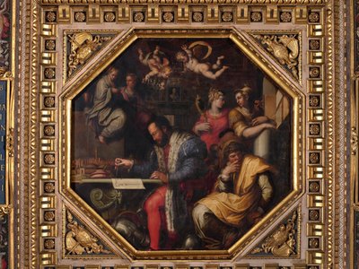 Cosimo étudie la prise de Sienne - Giorgio Vasari