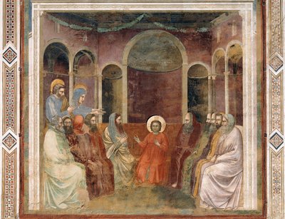 Jésus dans le Temple parmi les Docteurs, (détail) - Giotto (c.1266 1337)