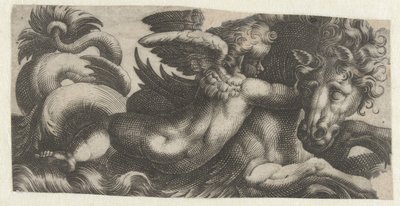 Hippocampe avec un putto autour du cou - Giovanni Andrea Maglioli