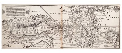 Carte de Vavassore de la mer Méditerranée, considérée comme la plus ancienne carte imprimée survivante - Giovanni Andrea Vavassore