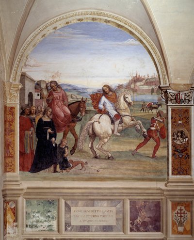 Comment Benoît a quitté la maison de son père et est allé à Rome pour étudier - Giovanni Antonio Bazzi Sodoma