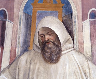 Saint Benoît donne la règle aux moines olivétains (détail) - Giovanni Antonio Bazzi Sodoma