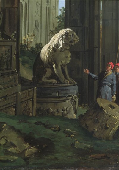 (détail) Capriccio avec des motifs de Padoue, vers 1756 - Giovanni Antonio Canal