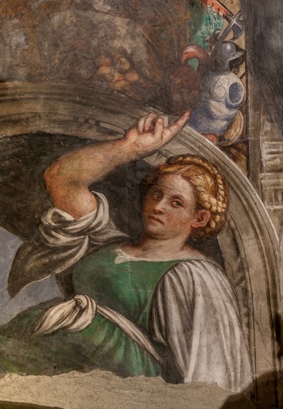 Lunette représentant une sibylle, c.1529 (détail) - Giovanni Antonio Pordenone