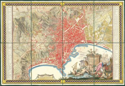 Carte de Naples de 1790 - Giovanni Antonio Rizzi Zannoni