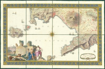 Carte du golfe de Naples de 1794 - Giovanni Antonio Rizzi Zannoni