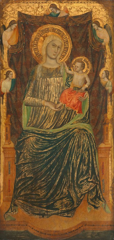Madone et enfant avec cinq anges - Giovanni Baronzio